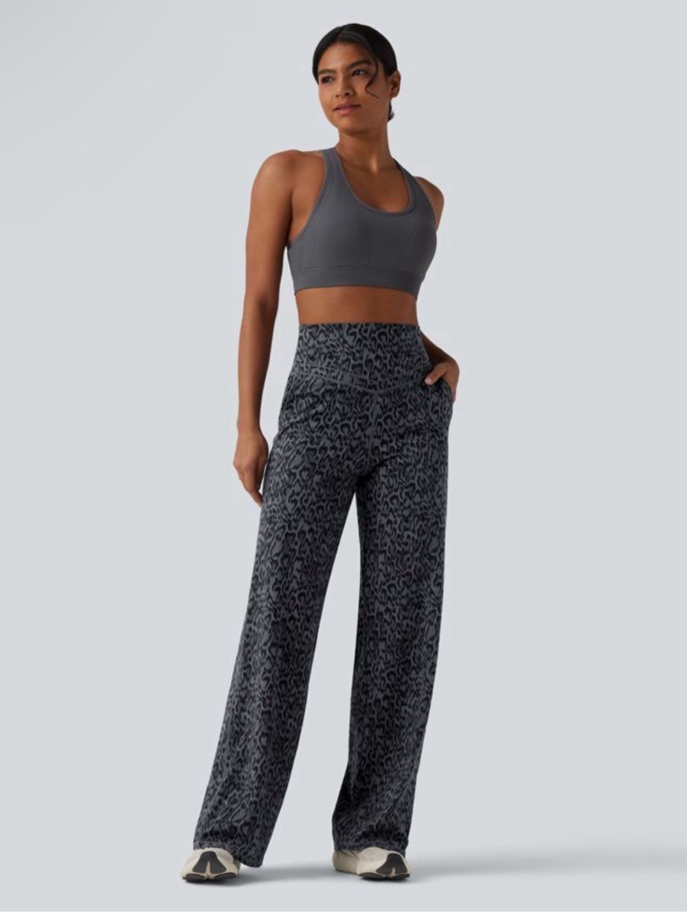 Halara UltraSculpt™ Leopard Print Tummy Control Straight Leg Pants Leggings